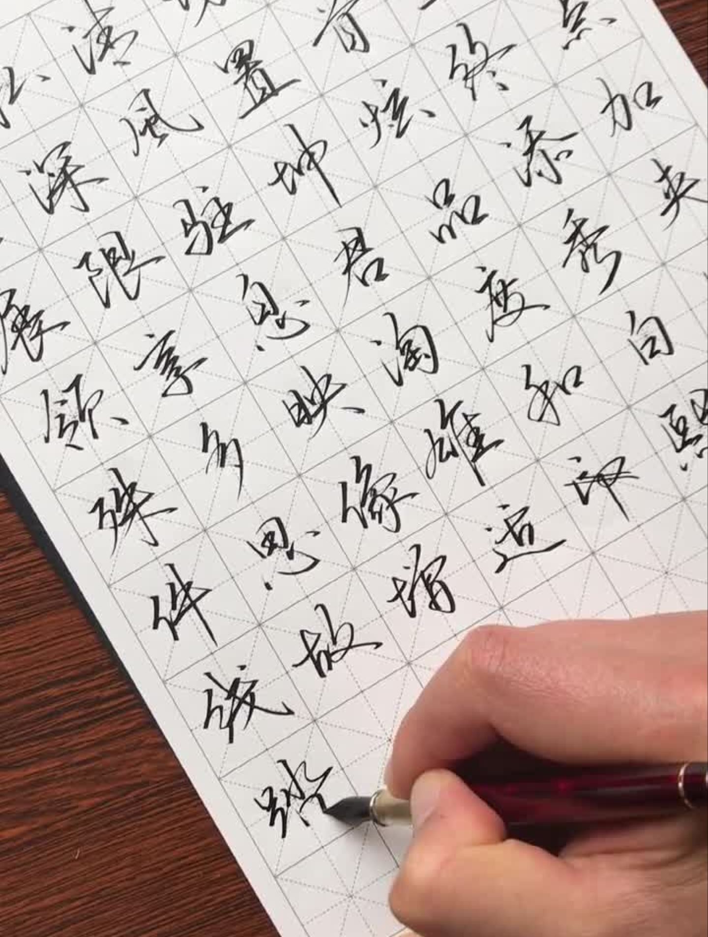 美工笔行书汉字手写硬笔行书 (6)