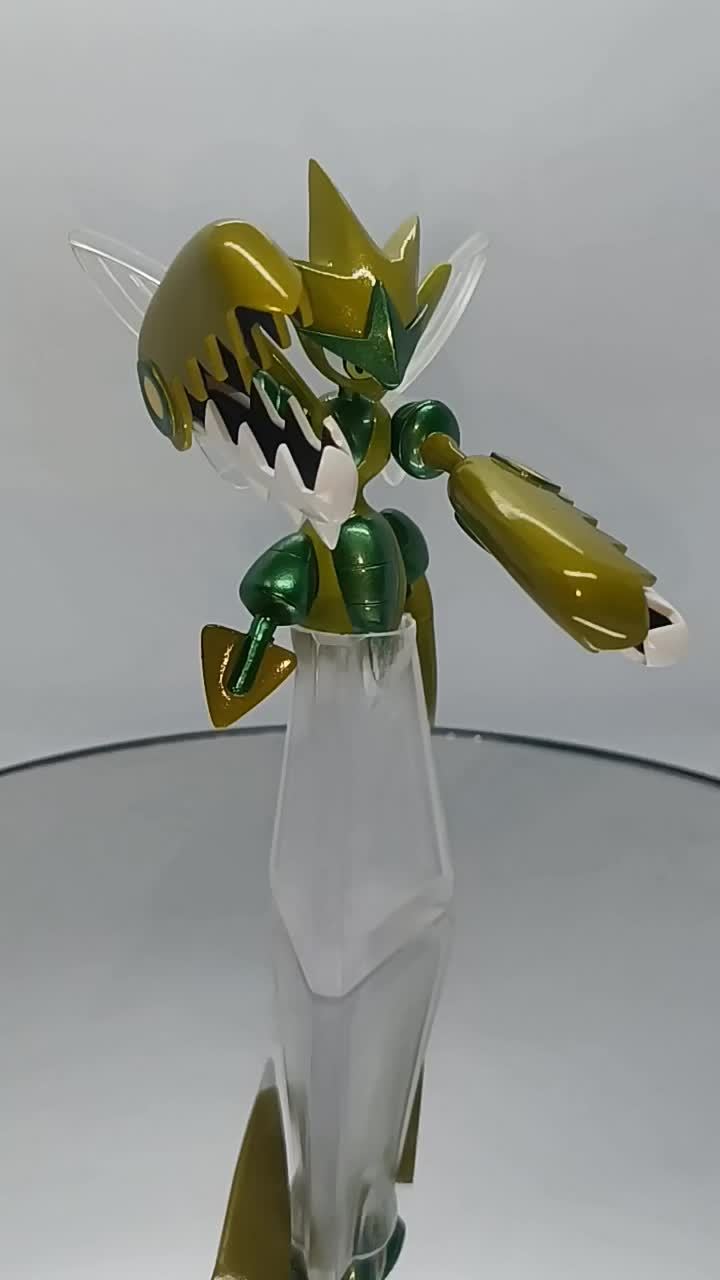 宝可梦模型闪光金属色mega巨钳螳螂