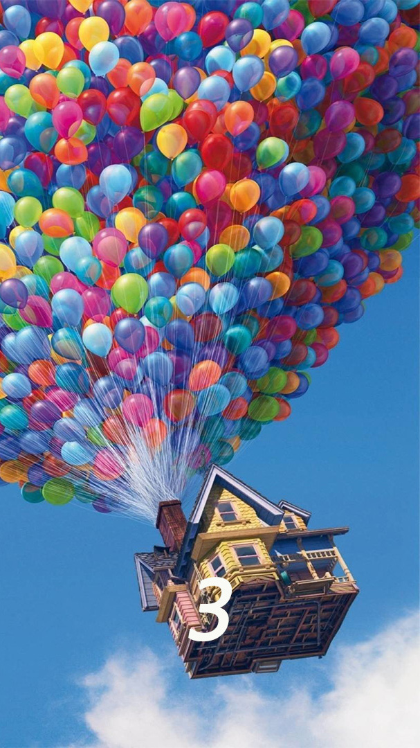 《飞屋环游记》为了完成妻子承诺和梦想用2万气球带房子飞天圆梦