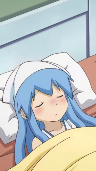 乌贼娘生病了吵着要吃虾荣子拿她没办法