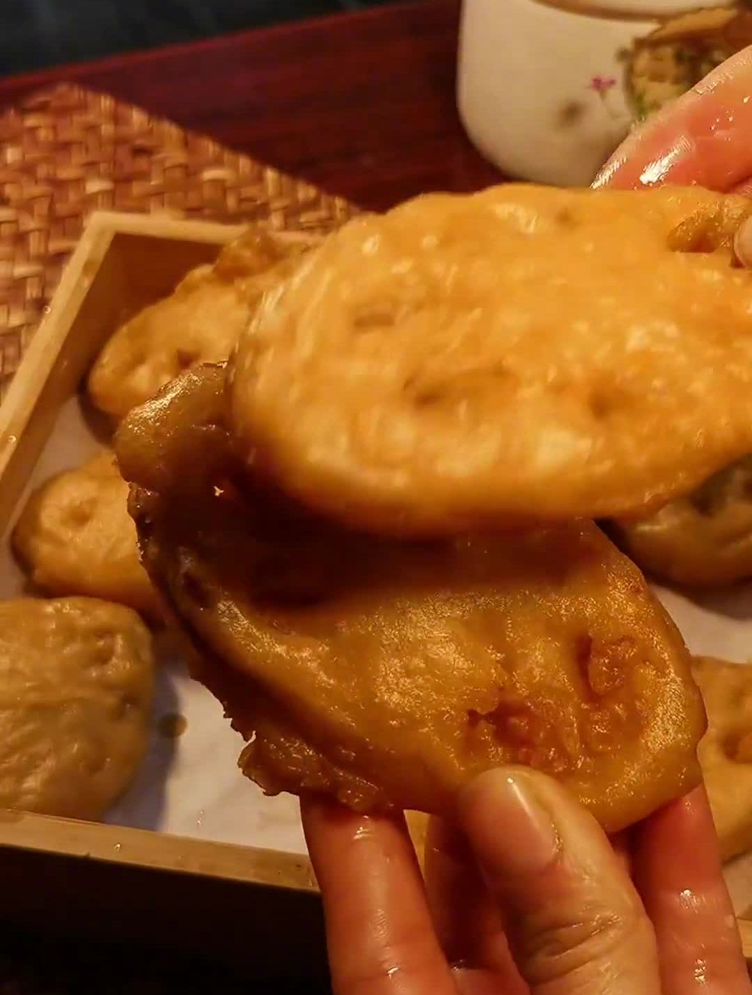 香酥藕夹简单好吃,学会了吗?好物年货节湖北美食特色菜洪湖-度小视