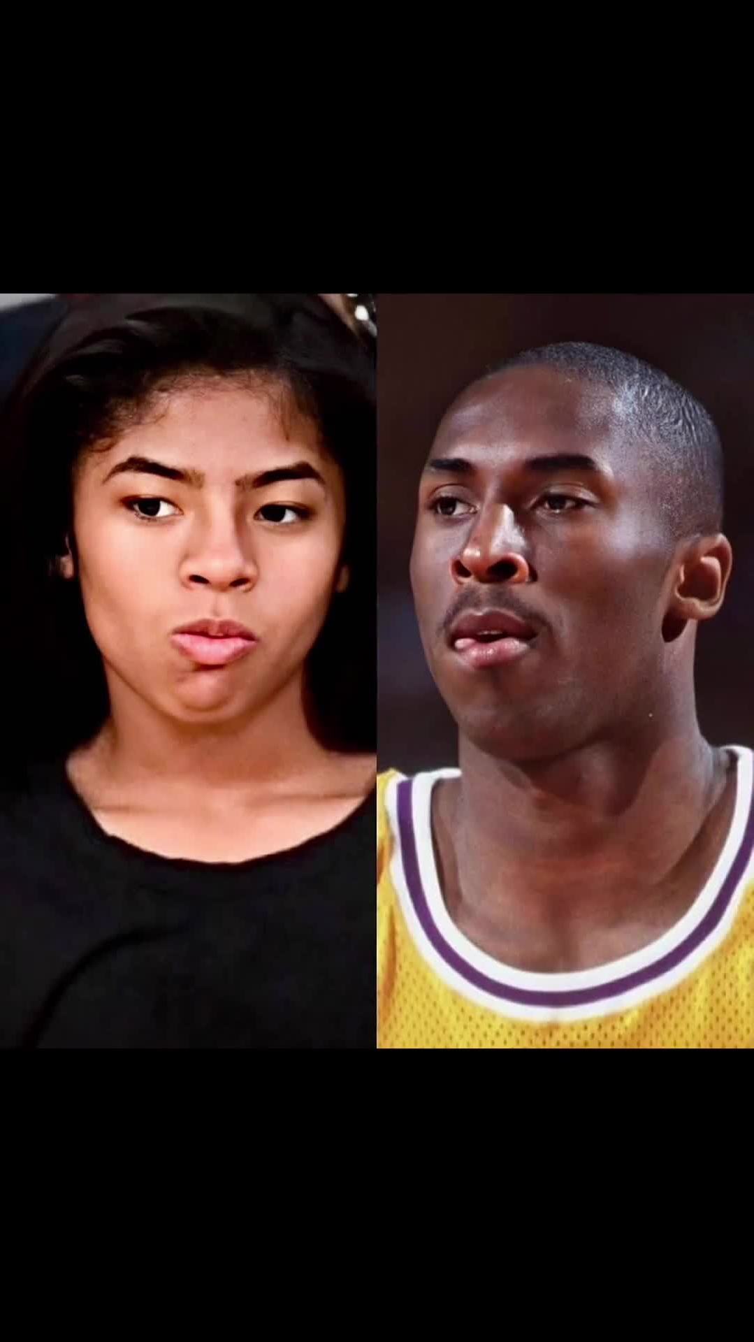 gigi和大女儿娜娜太像老科了科比