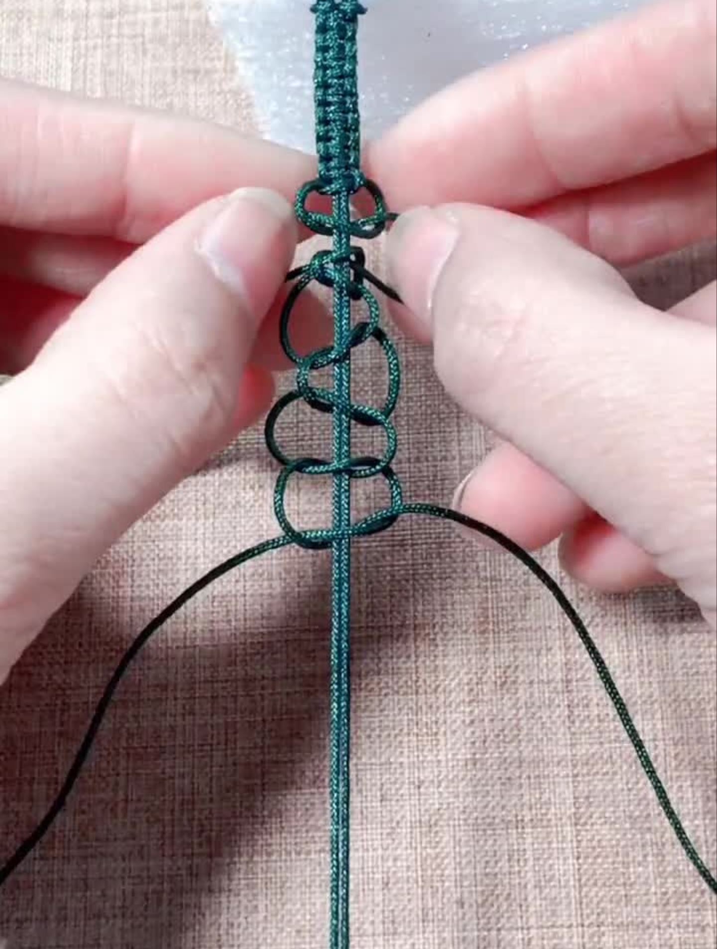 凤尾结教程编法的编绳教程!(12)-度小视