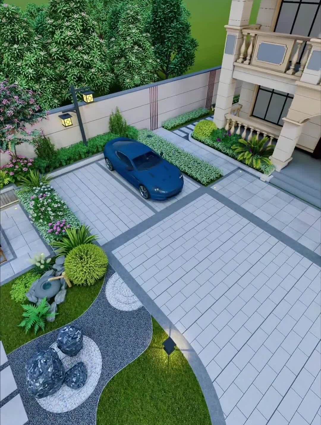 庭院停车场设计方案图片