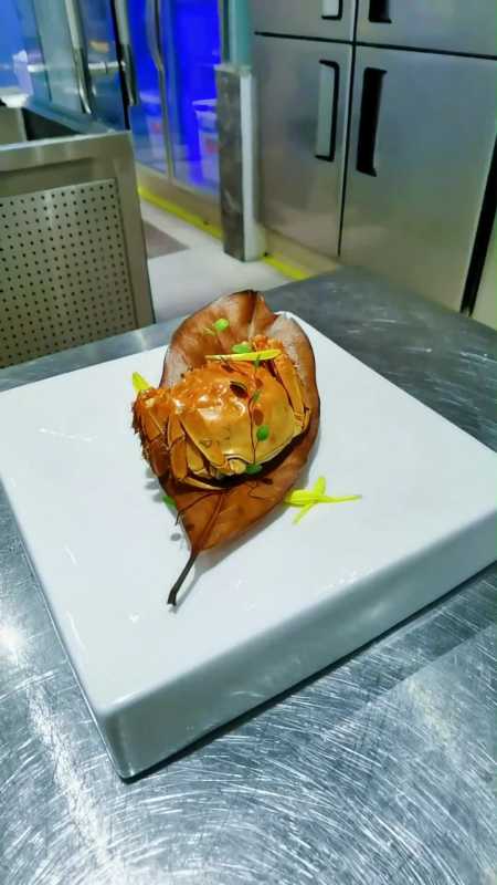 创作灵感冷菜装盘技巧摆盘技巧厨师金秋的蟹逅土菜精做-度小视