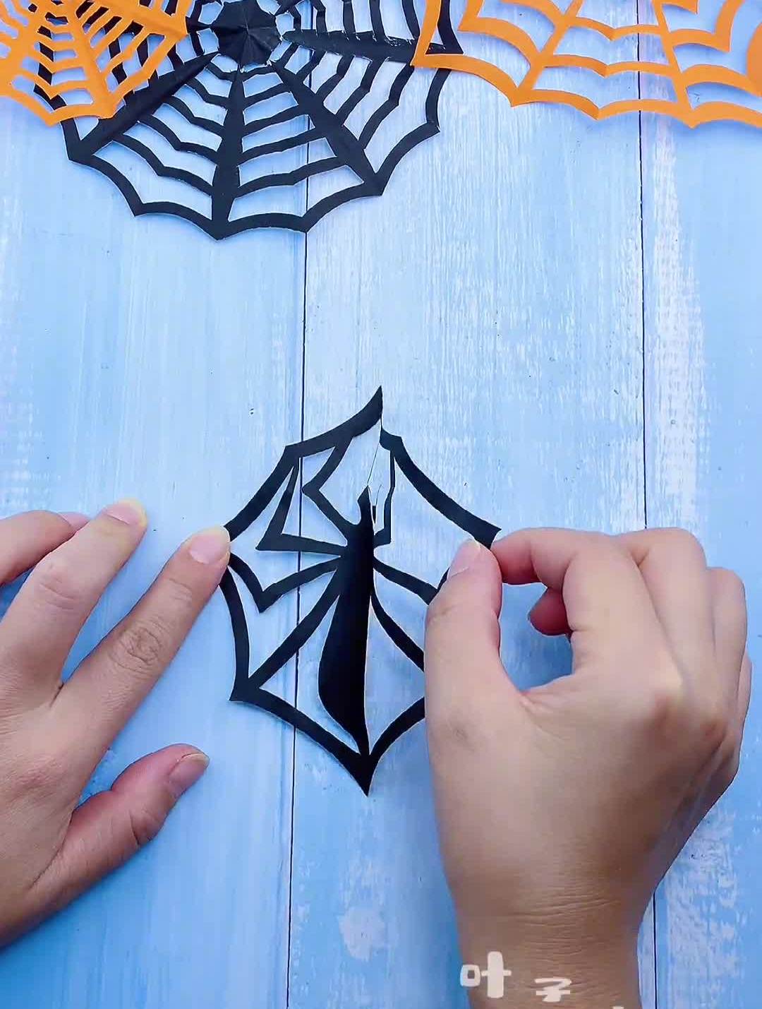 蜘蛛剪纸教程简单图片
