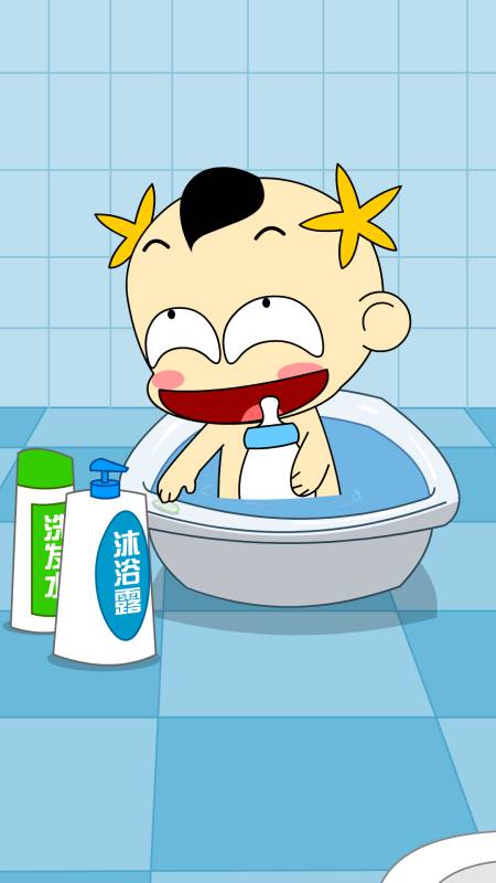 奶瓶小星:别玩沐浴露,搞笑动画短片小视频-度小视