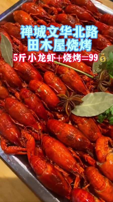 田木屋烧烤小龙虾5斤99元小龙虾夜宵烧烤