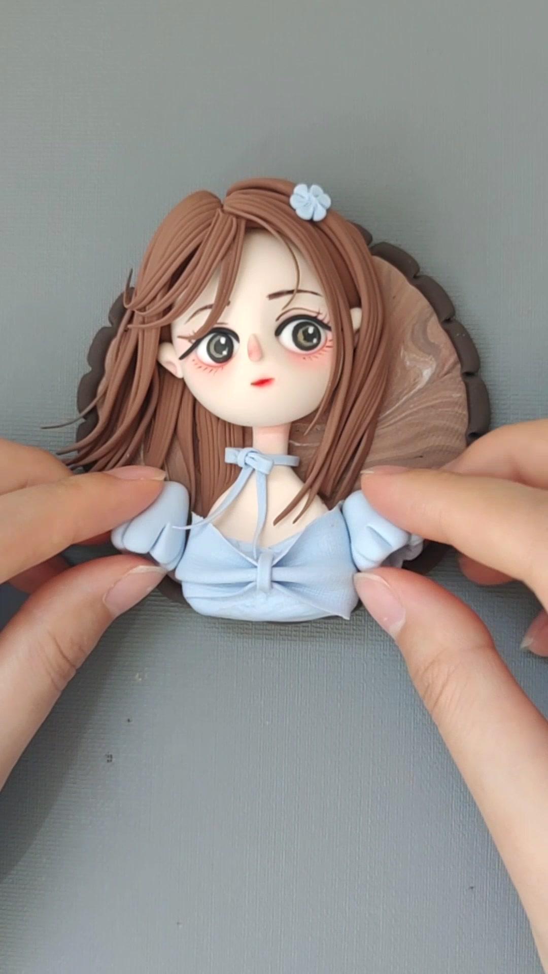 可爱小女生冰箱贴完整教程,黏土教程-度小视