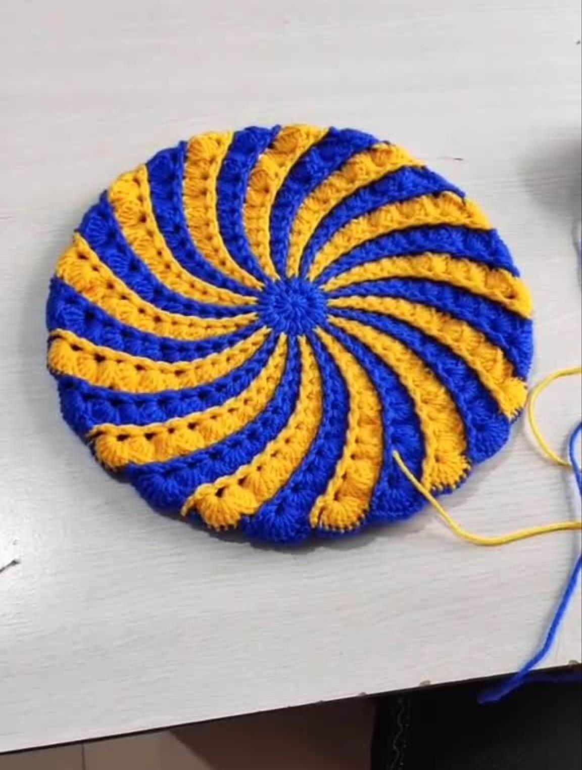 圆凳坐垫儿钩法教程一