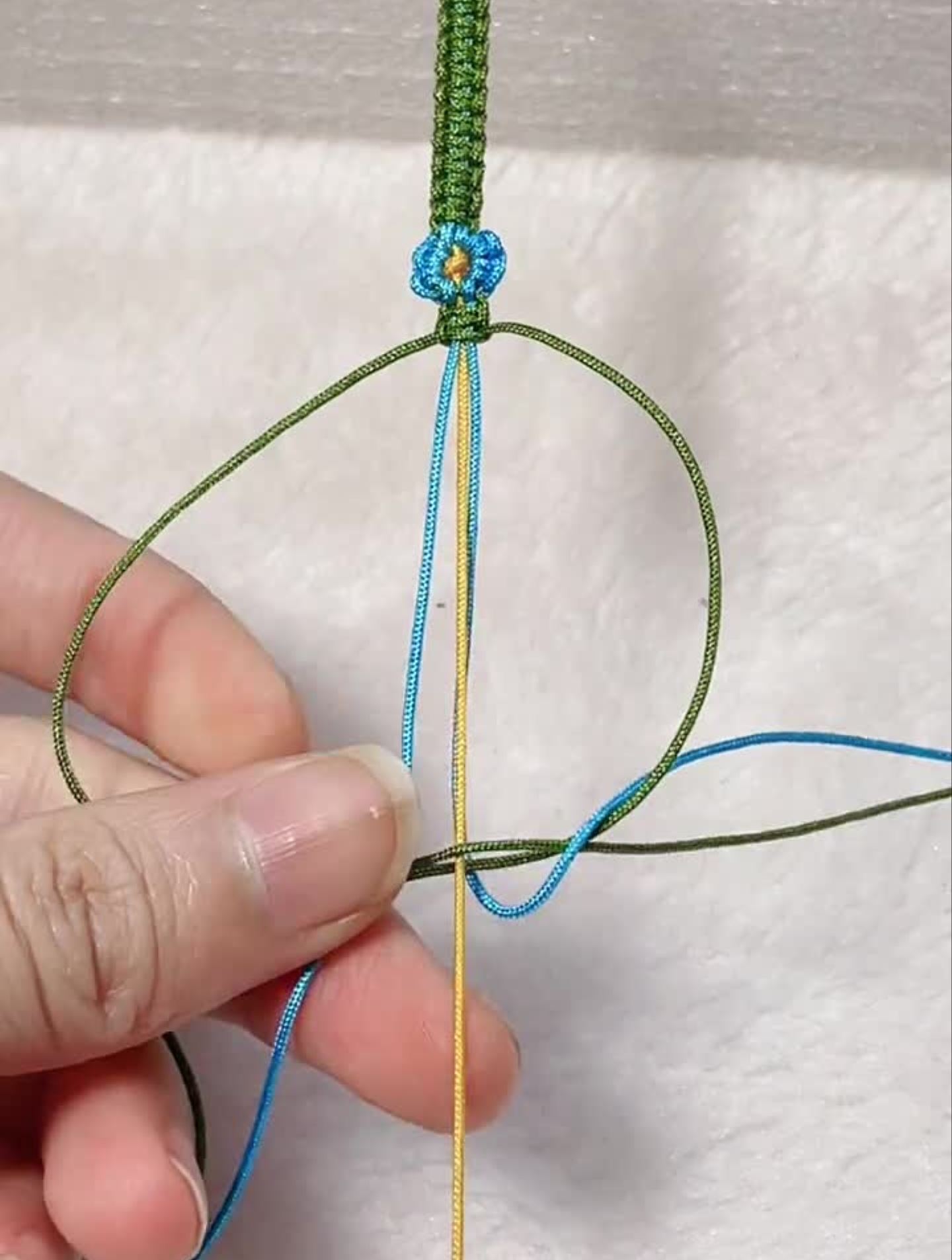 小雏菊编平安扣手链编法编绳教程手工创意手工-度小视