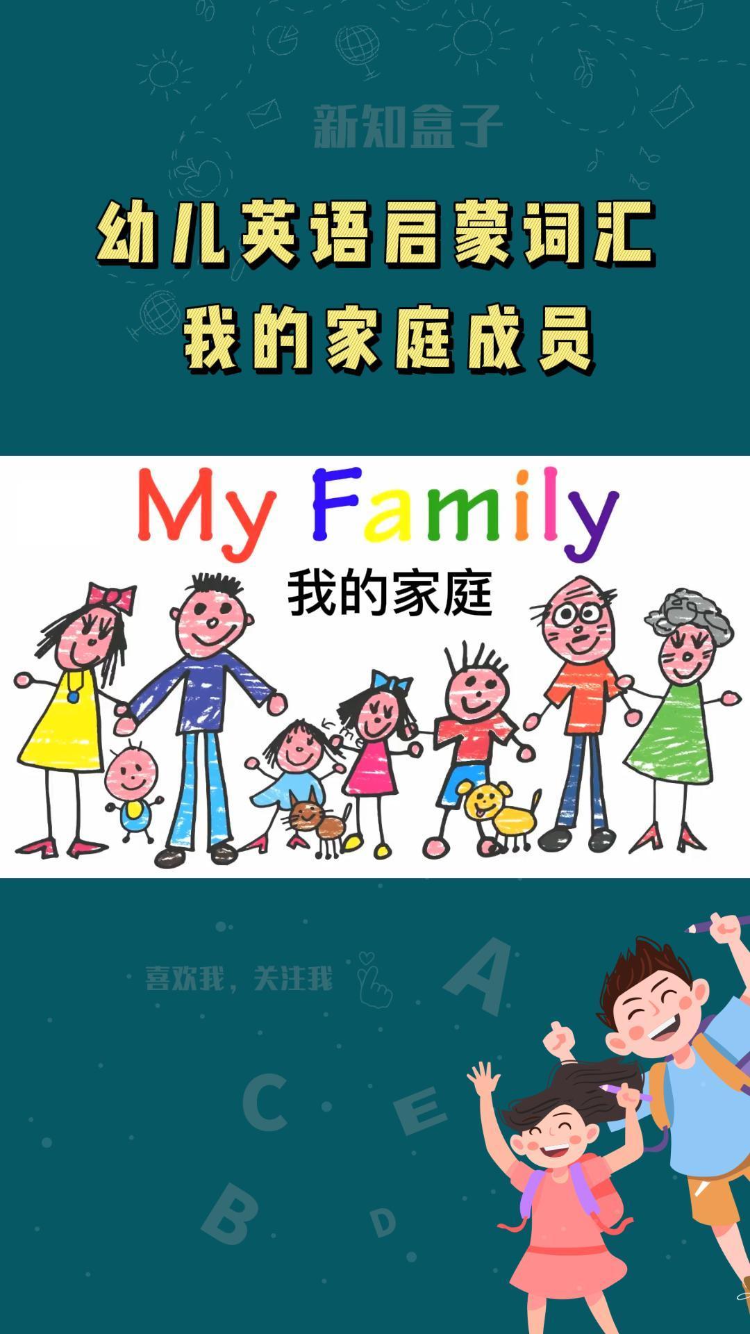 我的家庭成員幼兒英語啟蒙詞彙