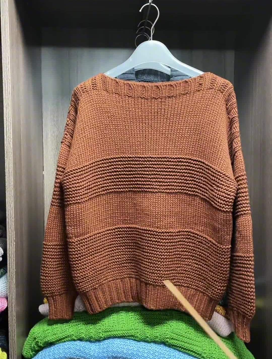 超级简单明了的一件毛衣,你只要会织平针就可以-度小视