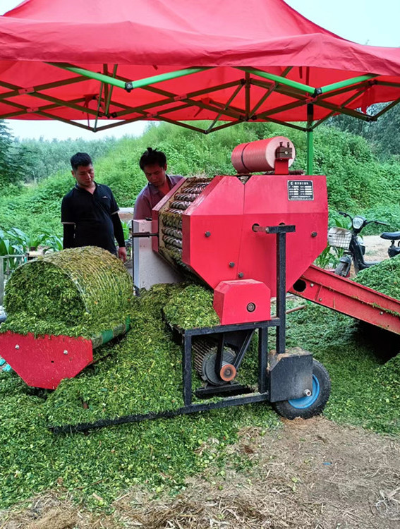 青储打捆包膜机 新款全自动打捆包膜机 鲜草秸秆发酵打包机-度小视