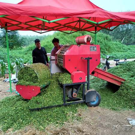 青储打捆包膜机 新款全自动打捆包膜机 鲜草秸秆发酵打包机-度小视
