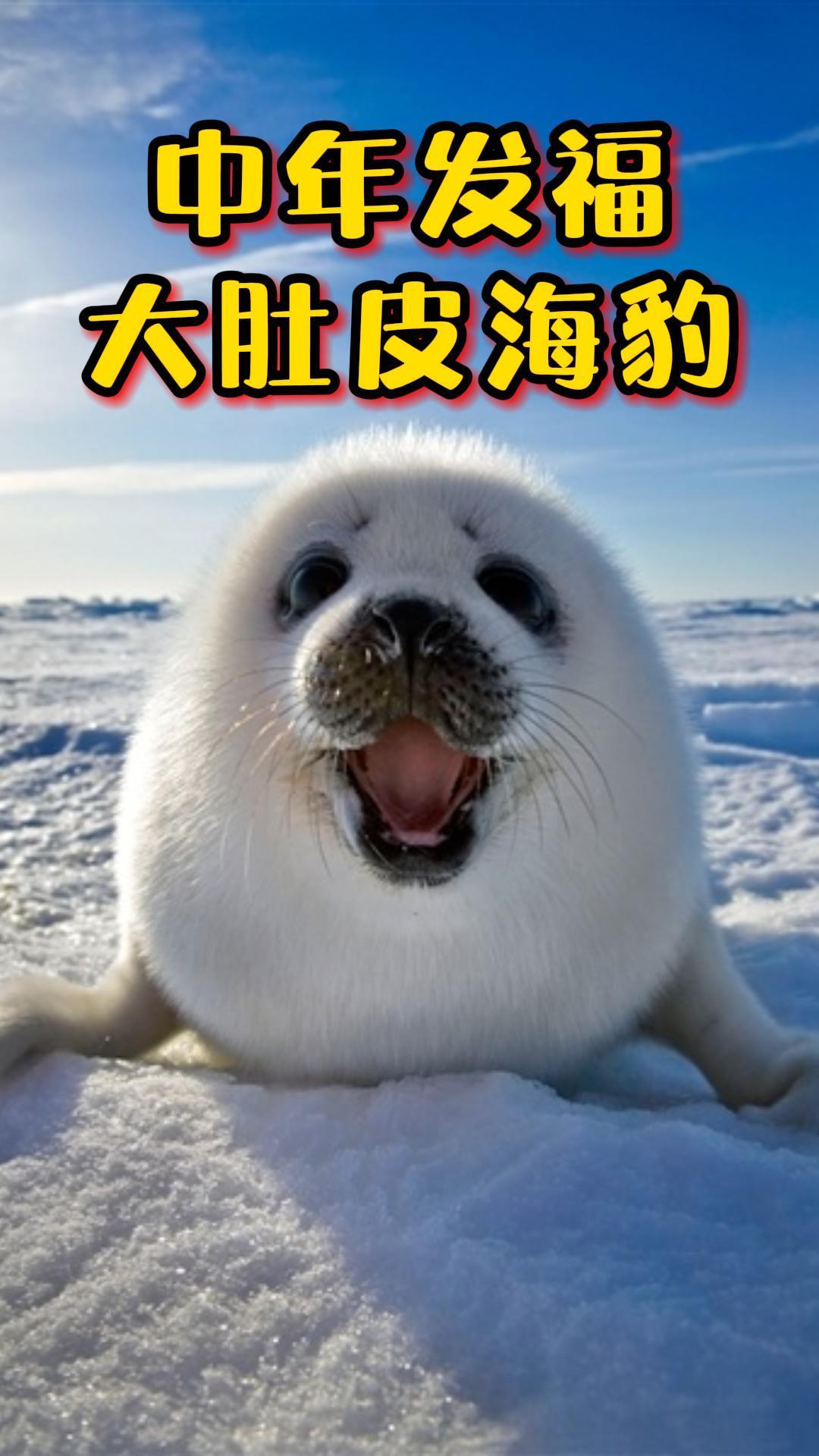 海豹大肚皮,中年发福的海豹越胖越自信,时常拍肚皮显摆!-度小视