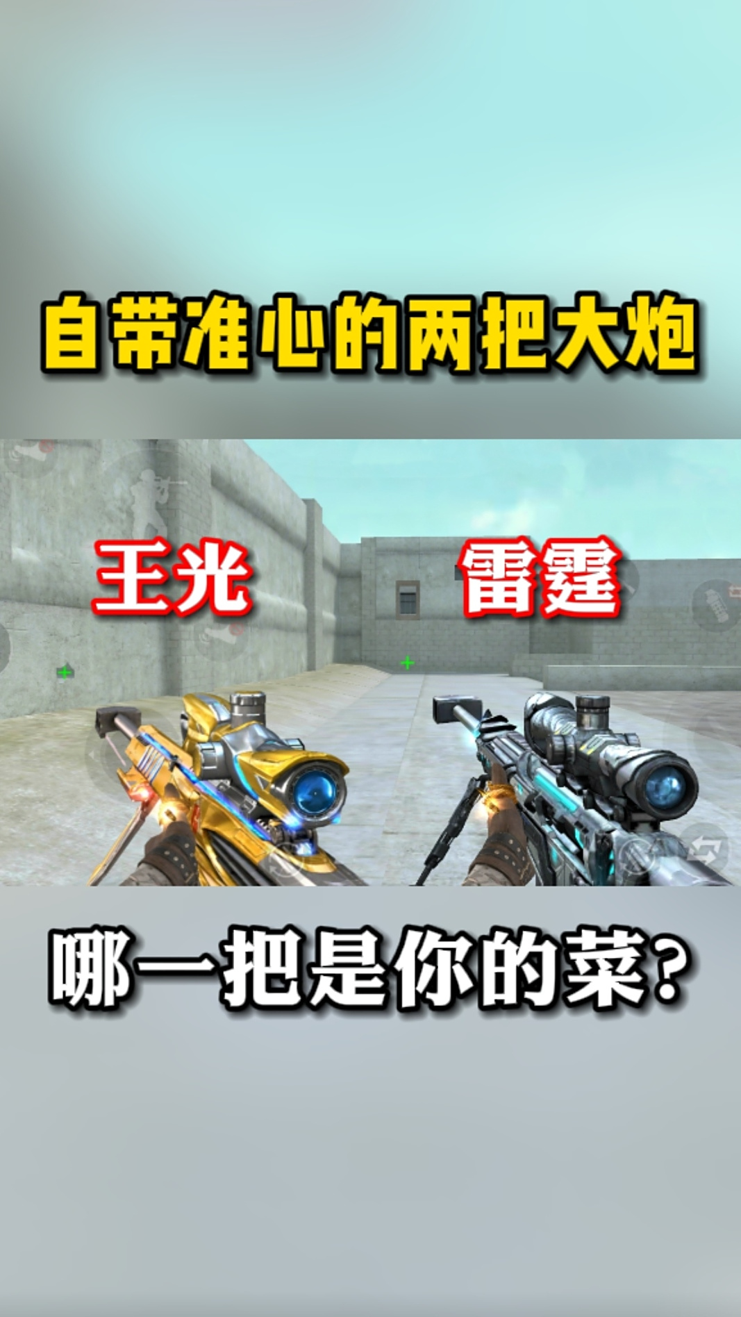 cf手游自带准心的两把大炮你们更喜欢哪一把