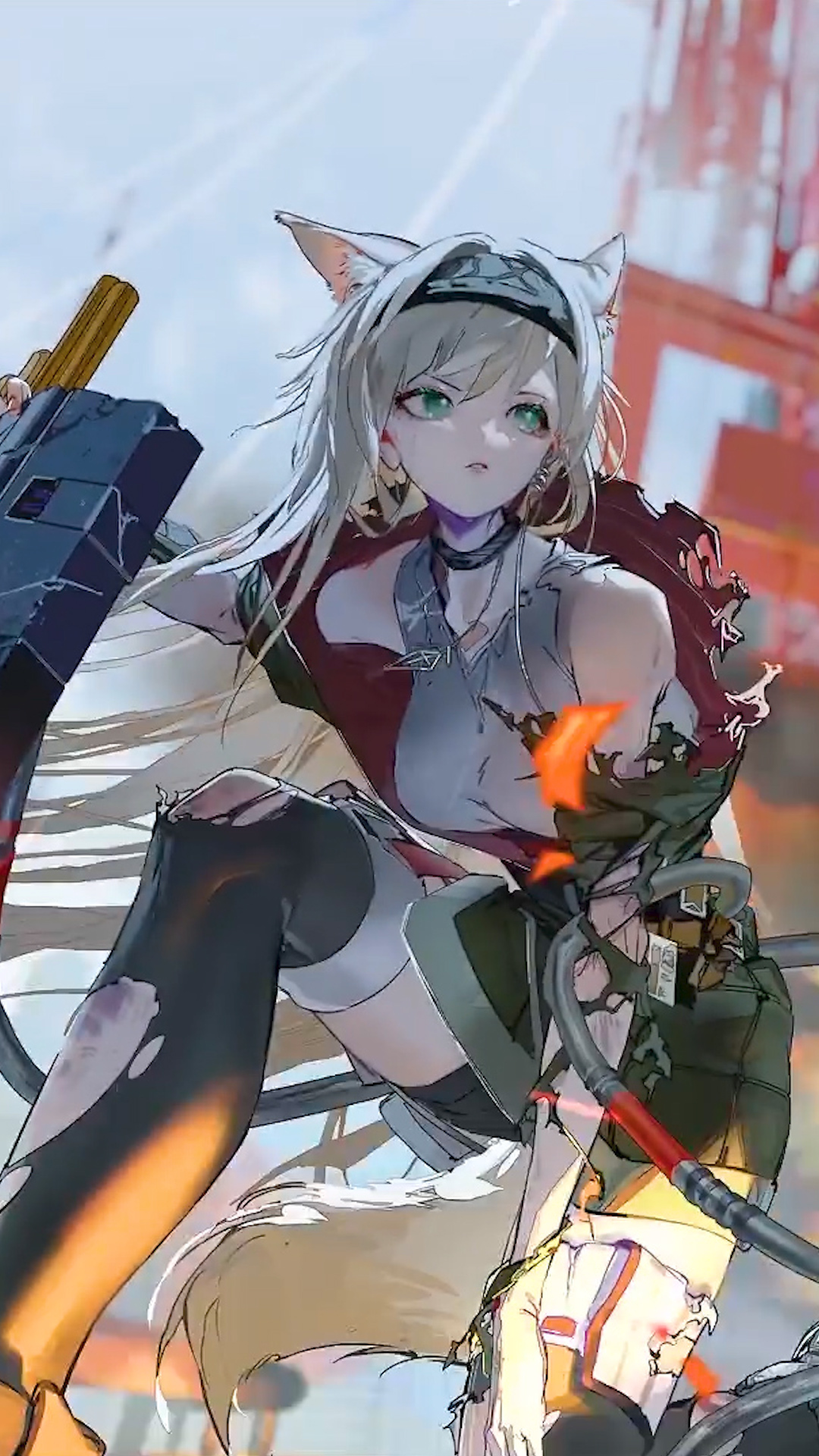 「明日方舟」战损版的号角姐姐也超级帅!博士们出货了吗?