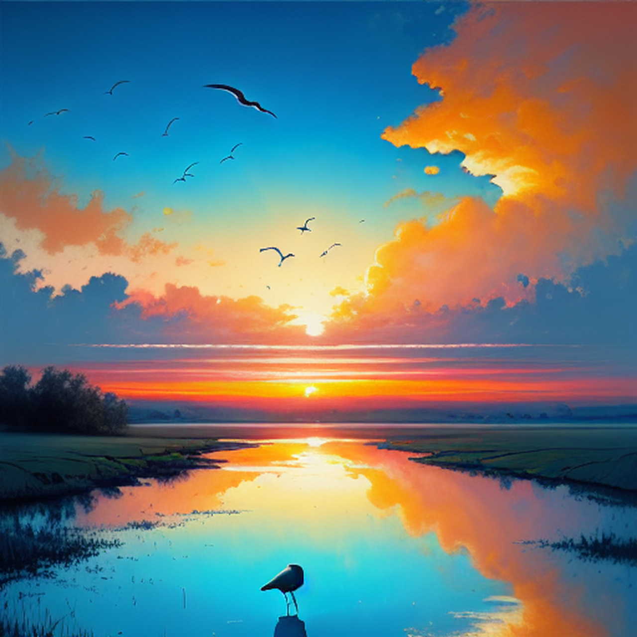 落霞与孤鹜齐飞,秋水共长天一色