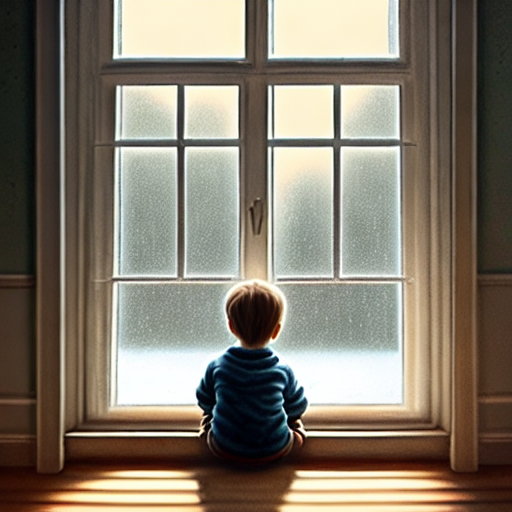 这是个多么孤独的孩子,没有朋友,没有玩伴,常常一个人孤零零的站在