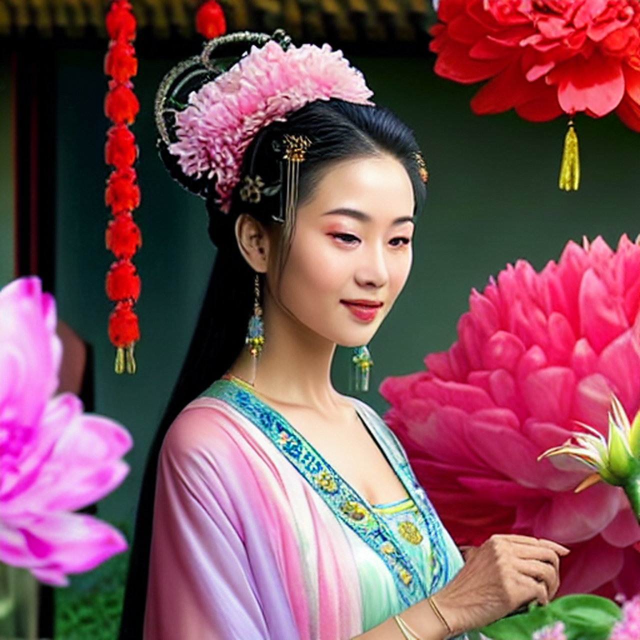 很久很久以前,在神仙界的九天上有七个美丽的仙女.