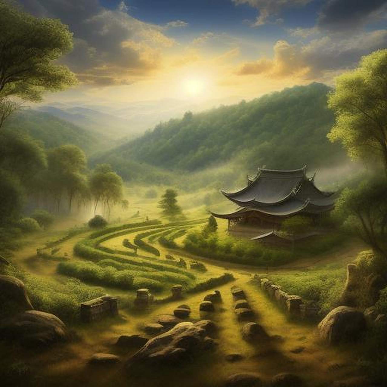 天地之道自自然, 万物之道各具全. 人伦之道互尊重, 心性之道求真善.