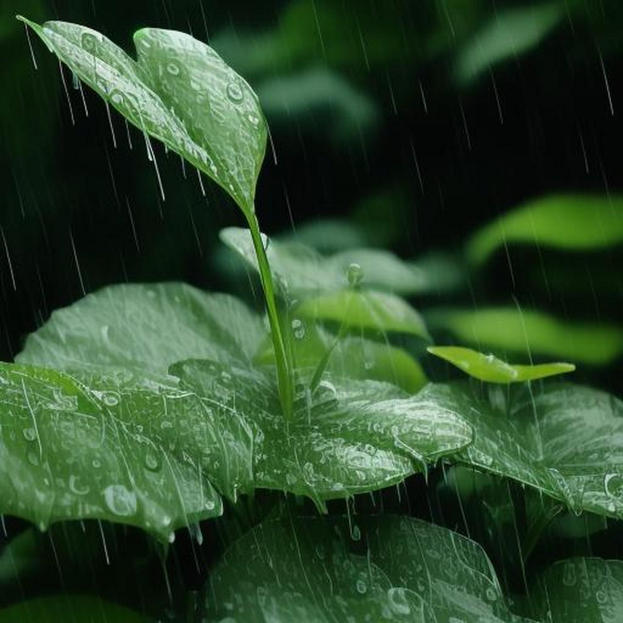 "小雨滴答,如琴音轻拨,洗涤着我的心灵.