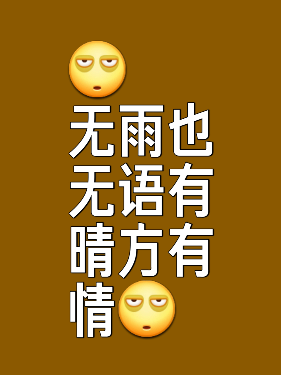 无雨也无语有晴方有情