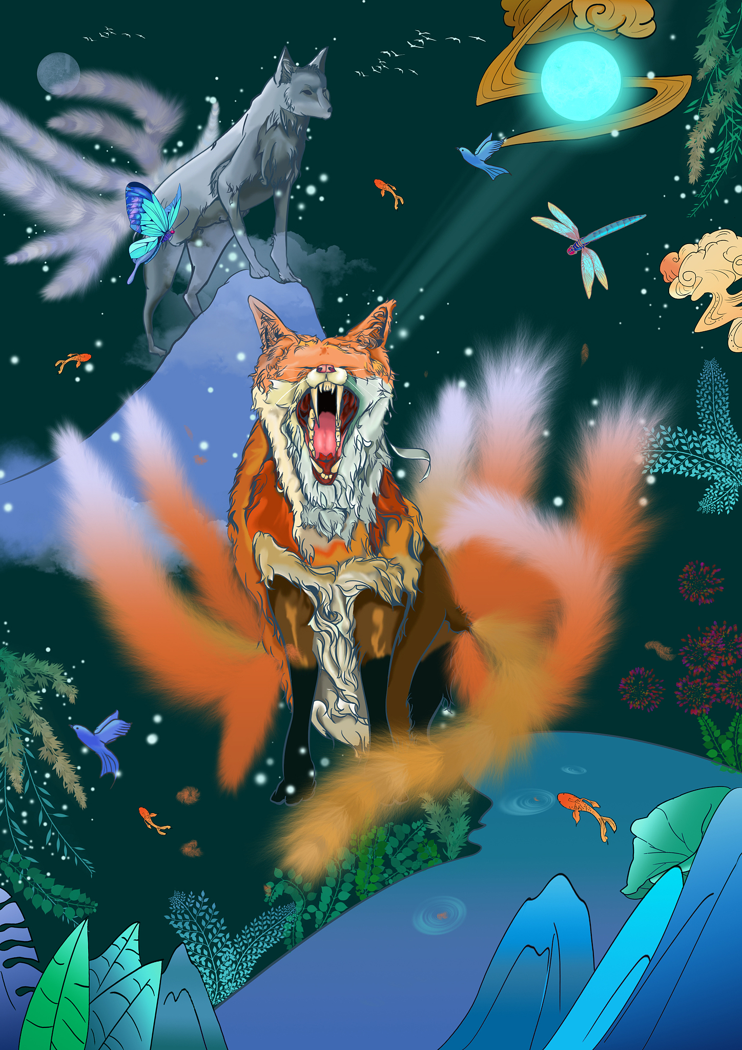 九尾妖狐的传说在中国有着多个不同版本,这些版本在不同的历史文献