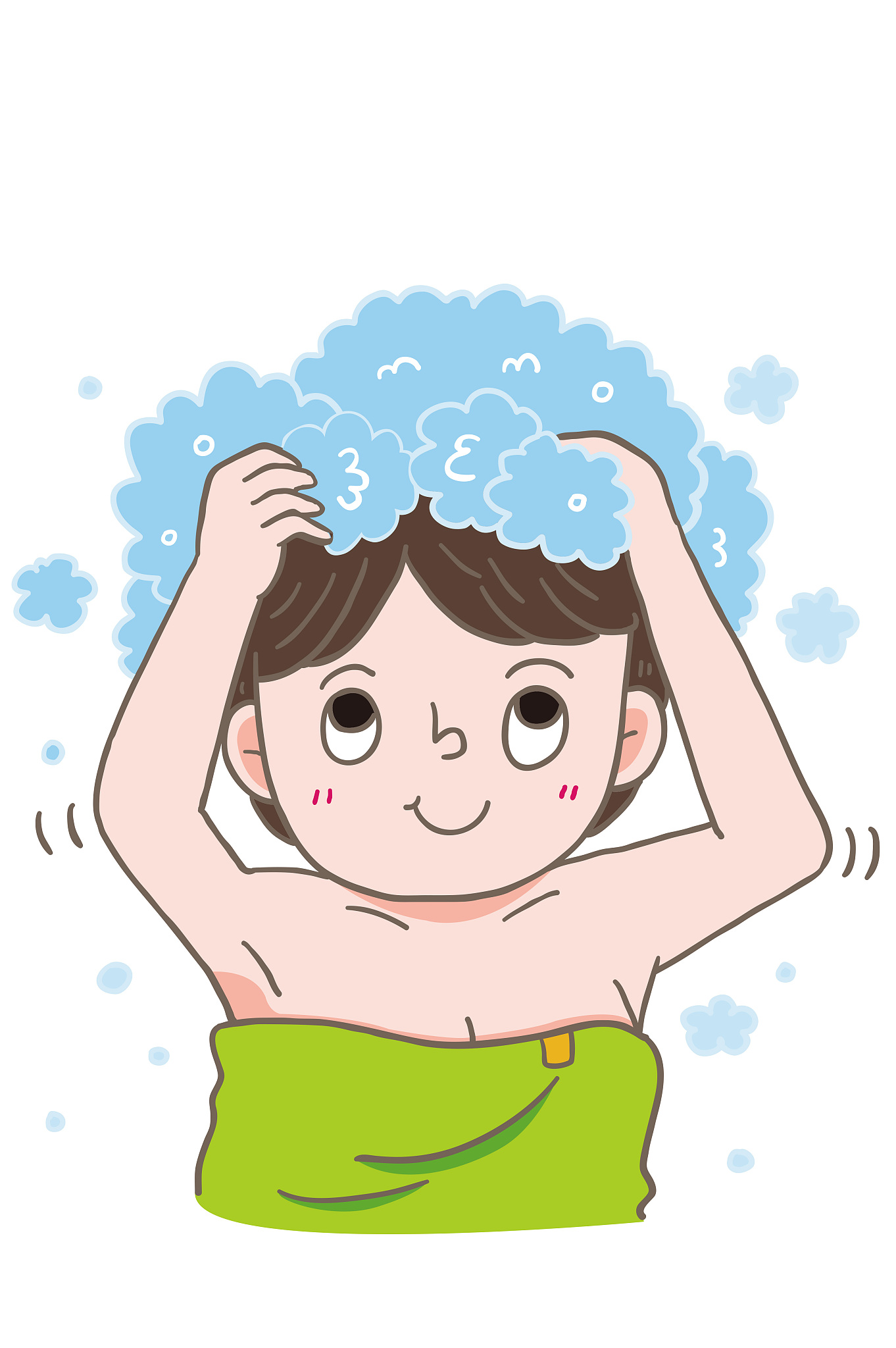 正确的洗头方式: