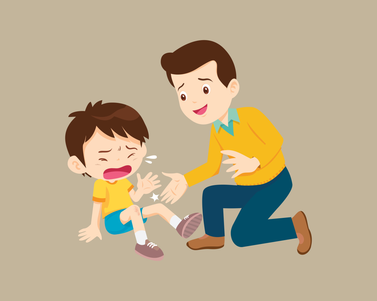 当一个小孩不慎摔倒时,他并不会立刻放声大哭,而是首先观察四周,寻找