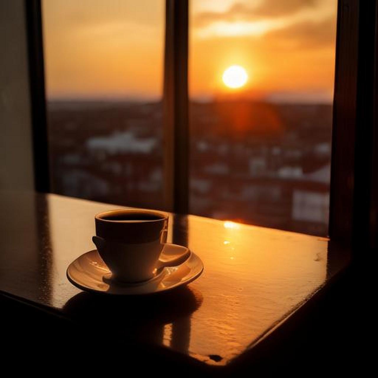 🌇 今天的夕阳美得让人心醉,坐在窗边,一杯咖啡☕,一本书📖