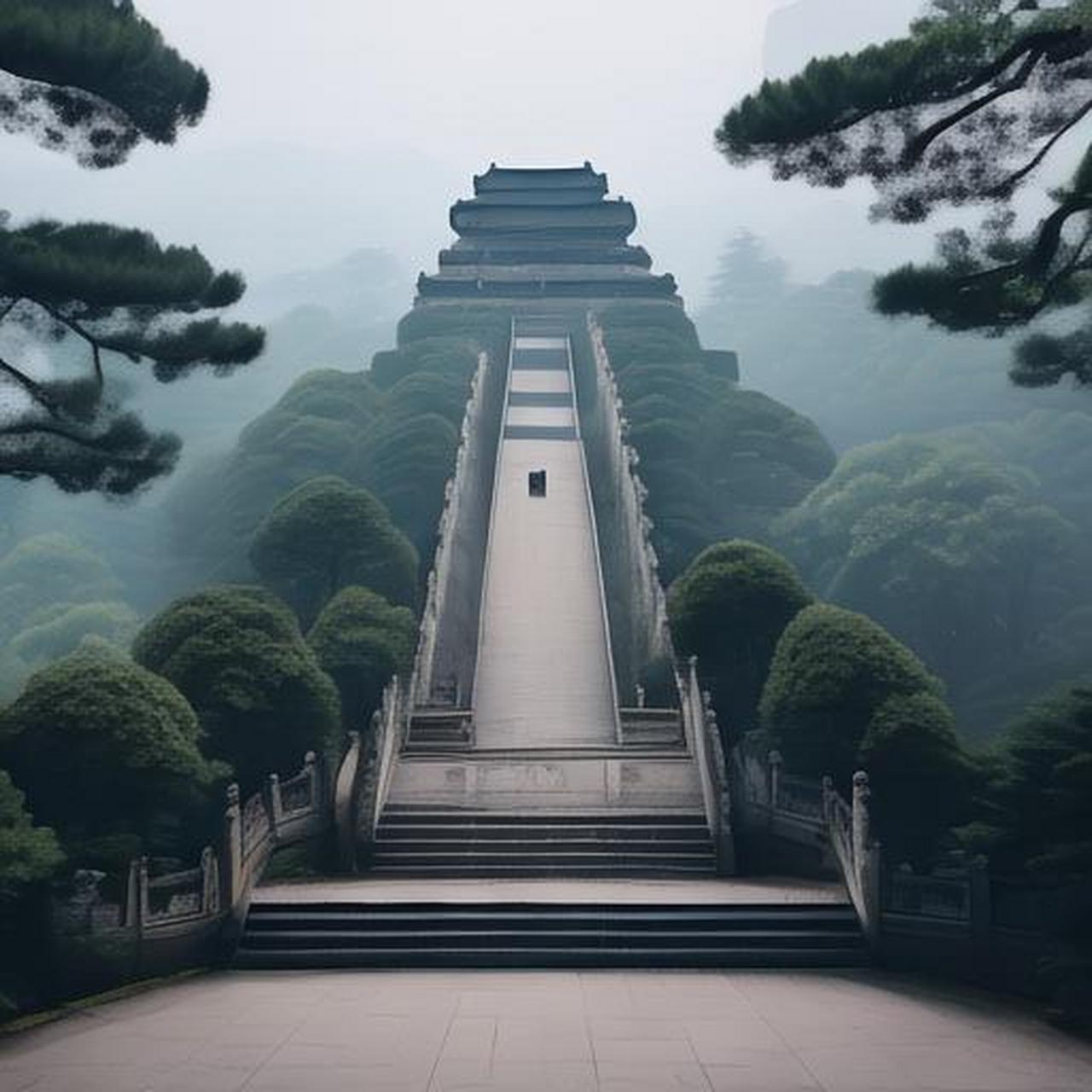 漫步南京中山陵,踏石阶而上,历史的厚重感扑面而来.