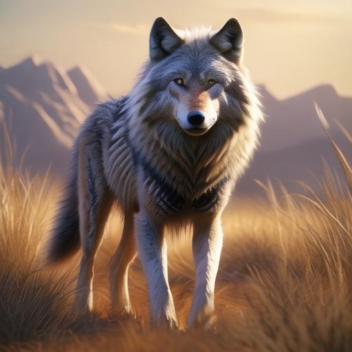 大草原上,生活着一只英勇的狼,名叫阿力