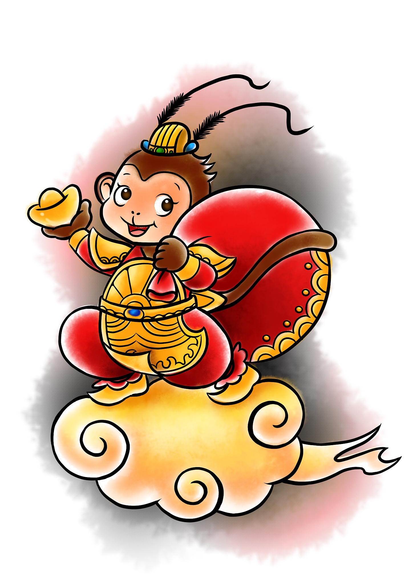 美猴王孙悟空本领高强.他曾戏弄妖怪,化作小虫钻入铁扇公主的肚子中.