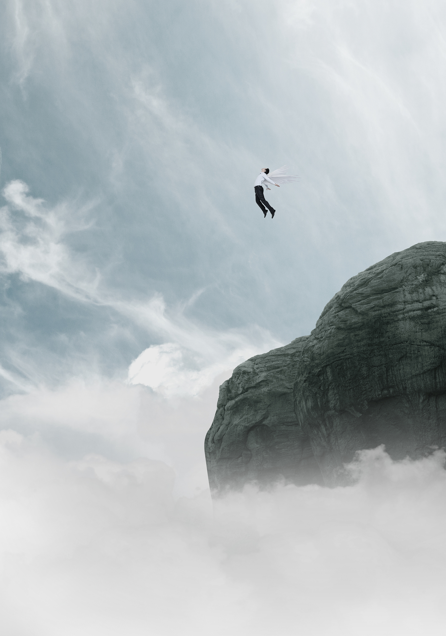 我心执念牵引着飞 飞上山巅,才知一览众山小 才知