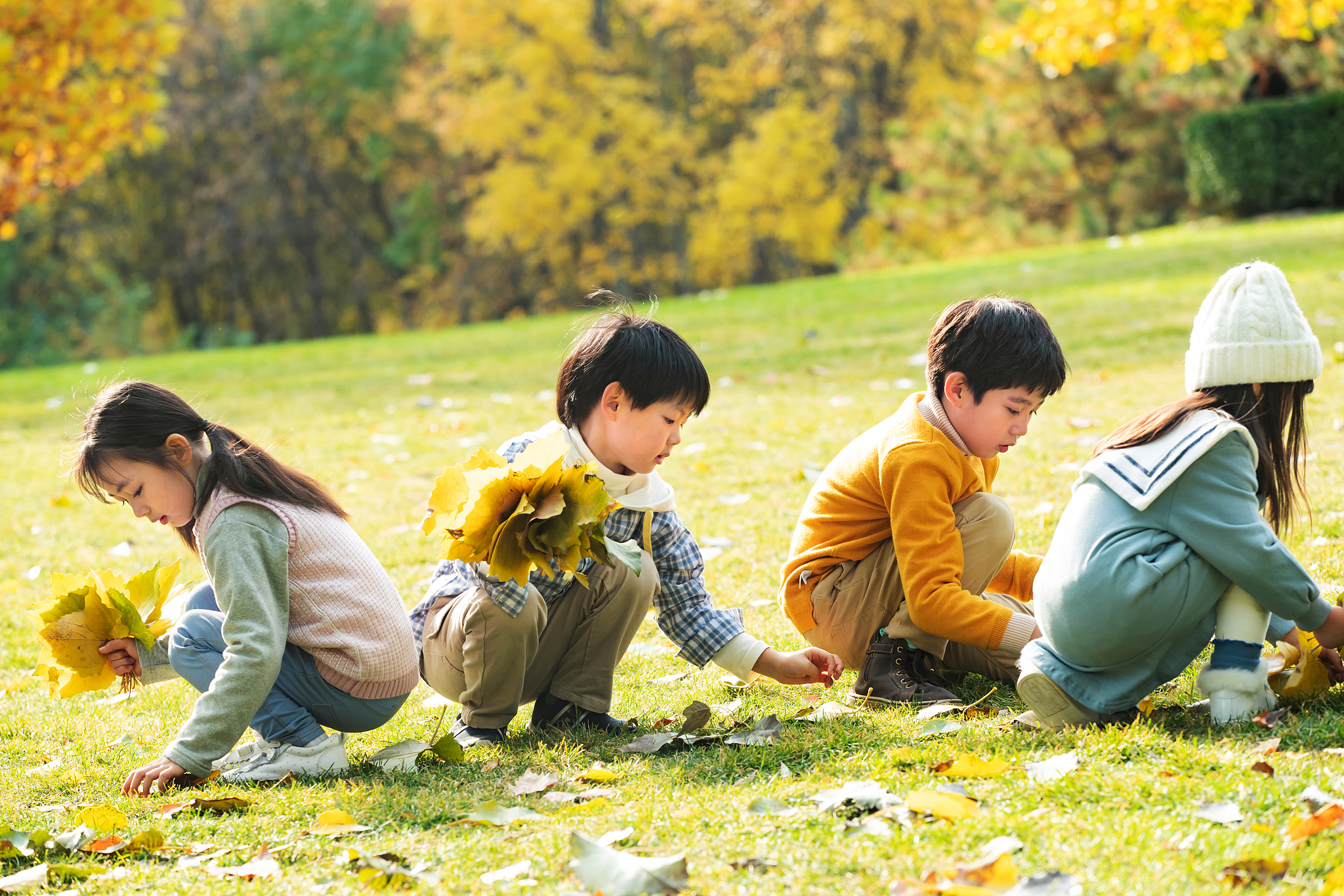 周末的阳光格外温柔,带着娃子在公园溜达,每一步都充满欢笑.
