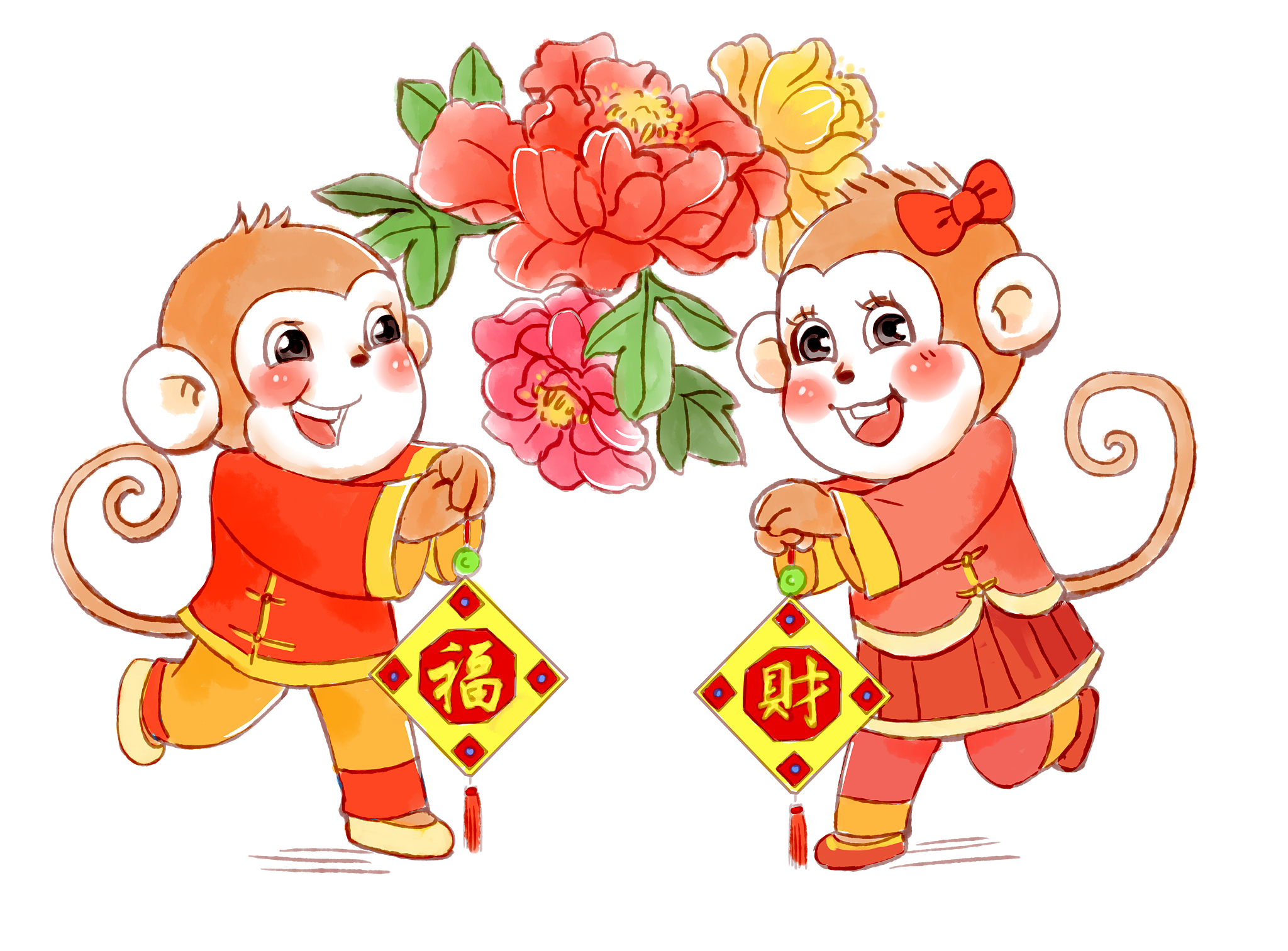 "金猴送福,踏破铁鞋无觅处,得来全不费功夫