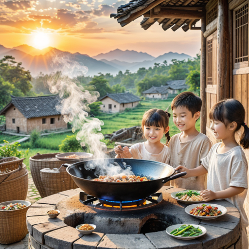 前几天,我在网上看到一个博主用土灶做饭的视频,熟悉的场景