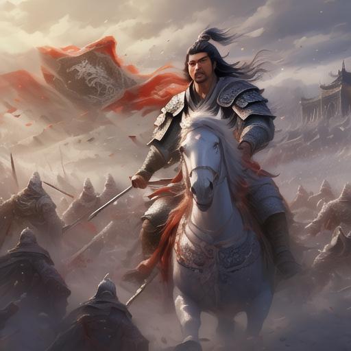 赵云白马疾驰,怀中阿斗安睡