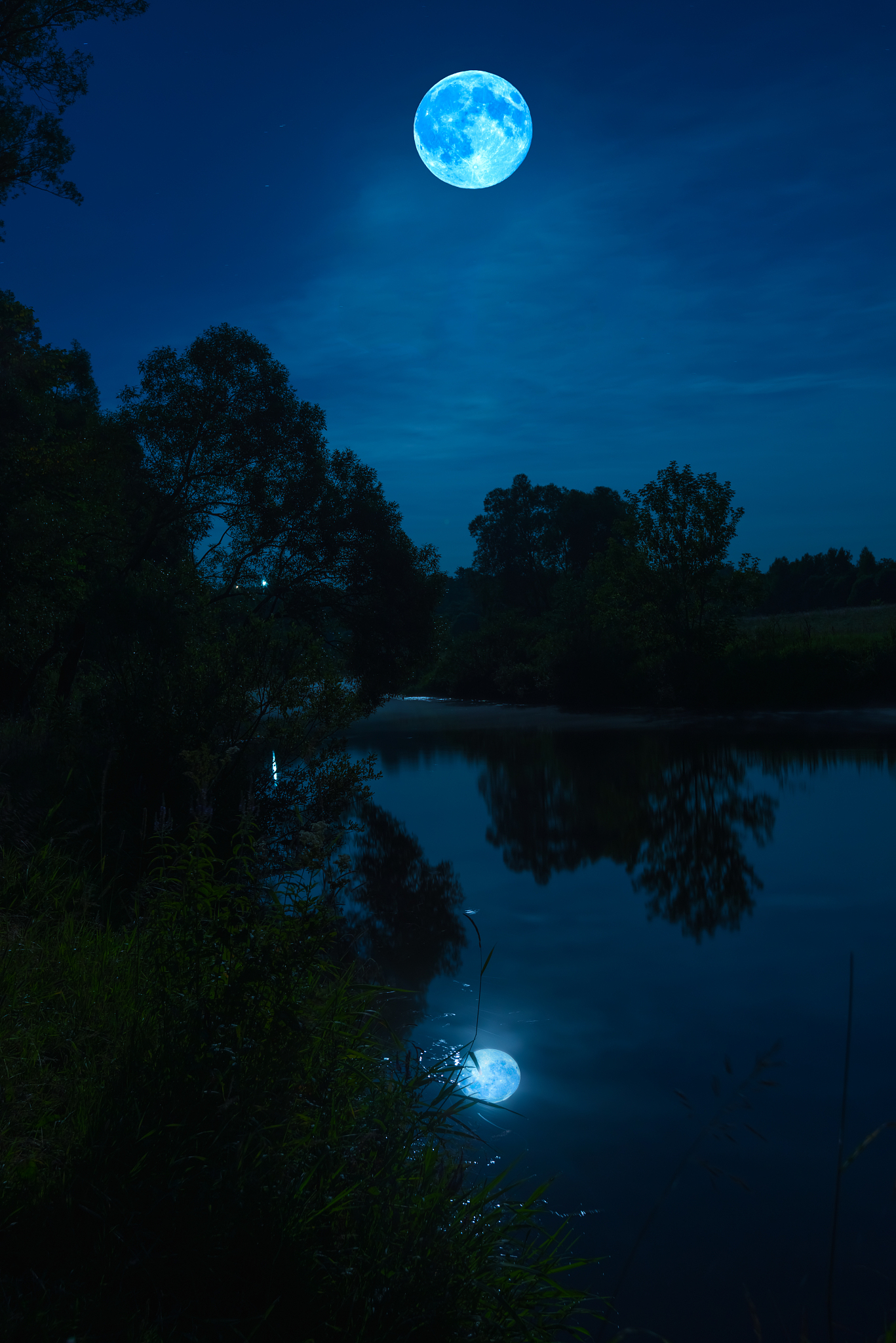 描写夏天夜晚景色图片