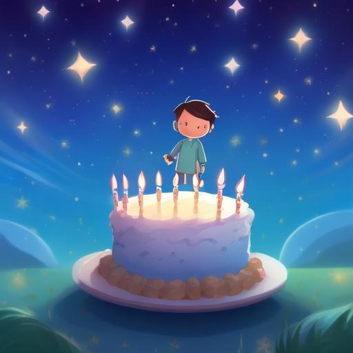 快乐星空图片希望书籍星空生日祝福   图片    卡通    带星空  带