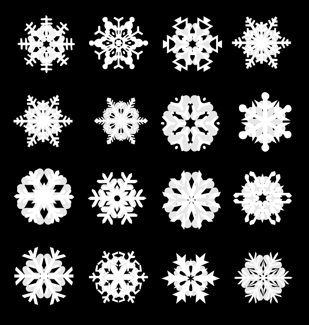 36种雪花形状 种类图片