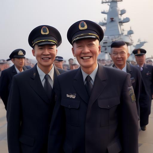 海军东海舰领导班子曲冠锟在东海舰队中国人民解放军辽宁舰服装