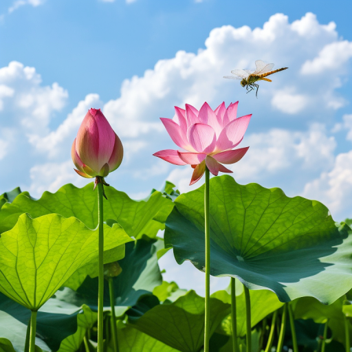 这炎夏中的荷,以静制动,以柔克