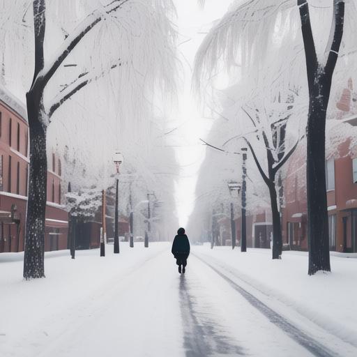 下雪照片心情图片