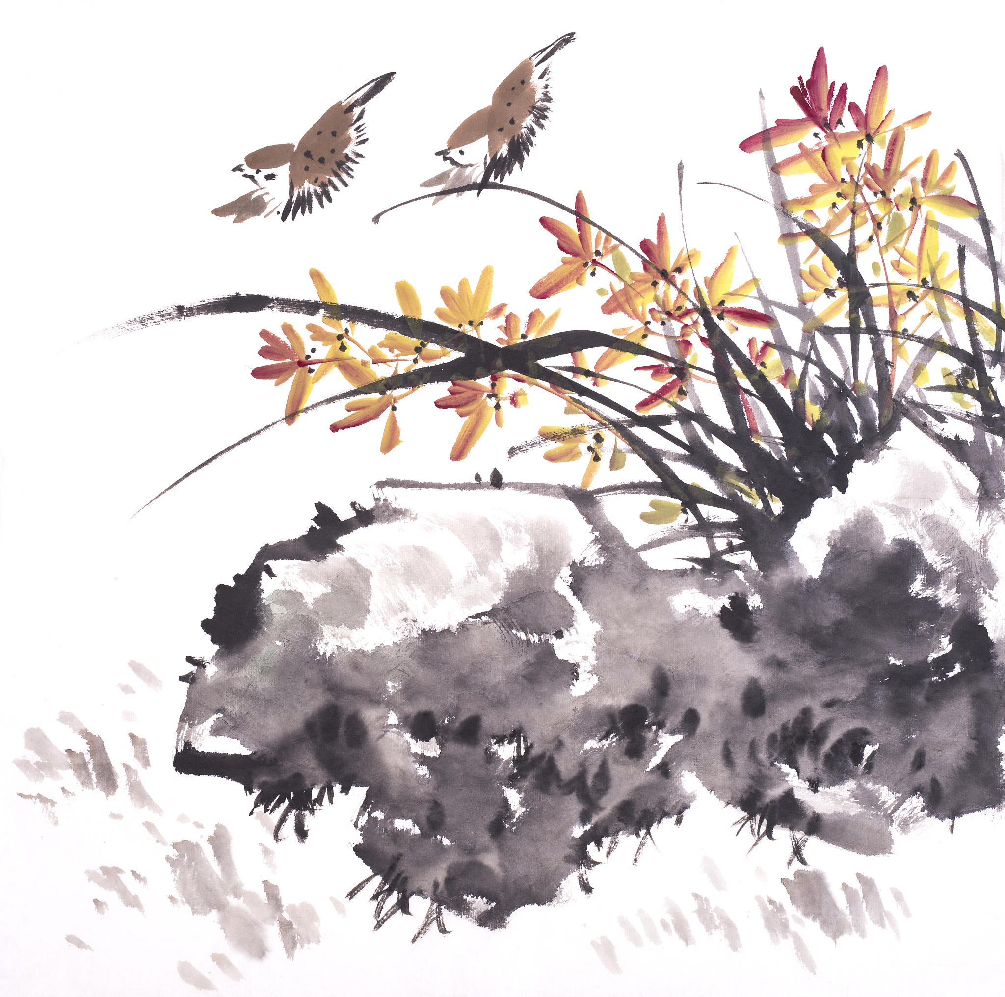 笔触间,山水相映, 如诗如画,美如风.