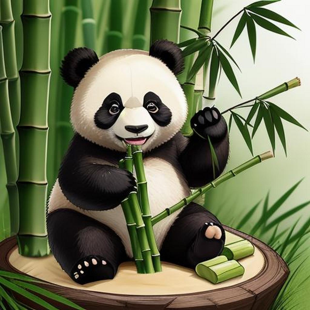 故事一:熊猫的竹子盛宴  深山中的一只可爱的熊猫,名叫小圆圆.