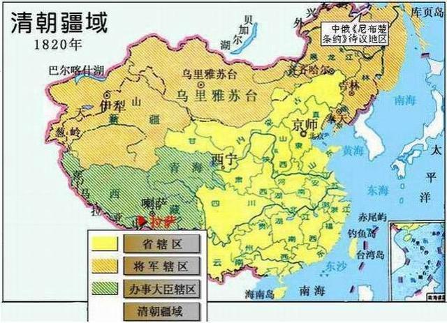 地理答啦:清朝政区——内地18省,5将军,2办事大臣,内蒙各盟旗