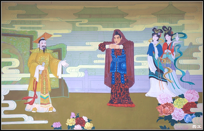 尧与舜和娥皇女英图